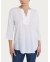 Ragno Blusa con scollo a V e manica 3/4 in Ecoseta - Bianco DP33SW
