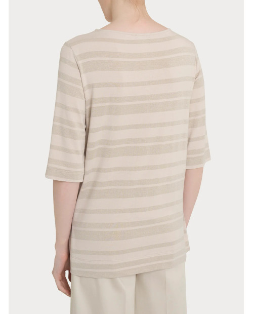 Ragno Maglietta con stripes in Viscosa Summer e Lurex DP77TW
