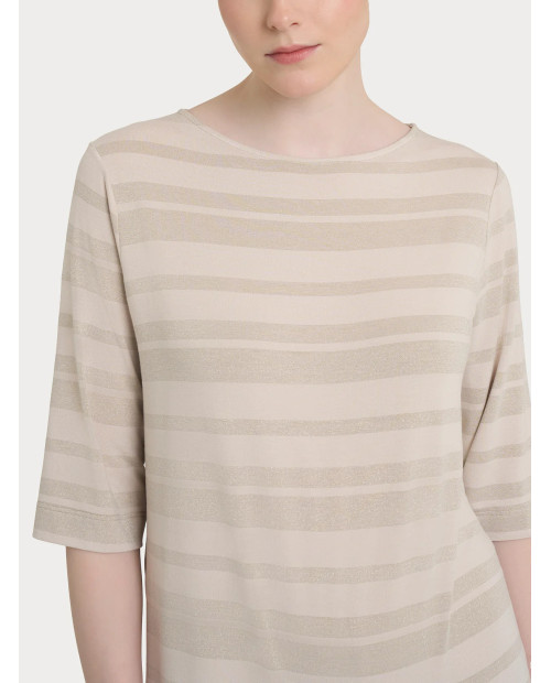 Ragno Maglietta con stripes in Viscosa Summer e Lurex DP77TW