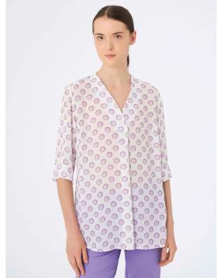 Blusa a pois in georgette...